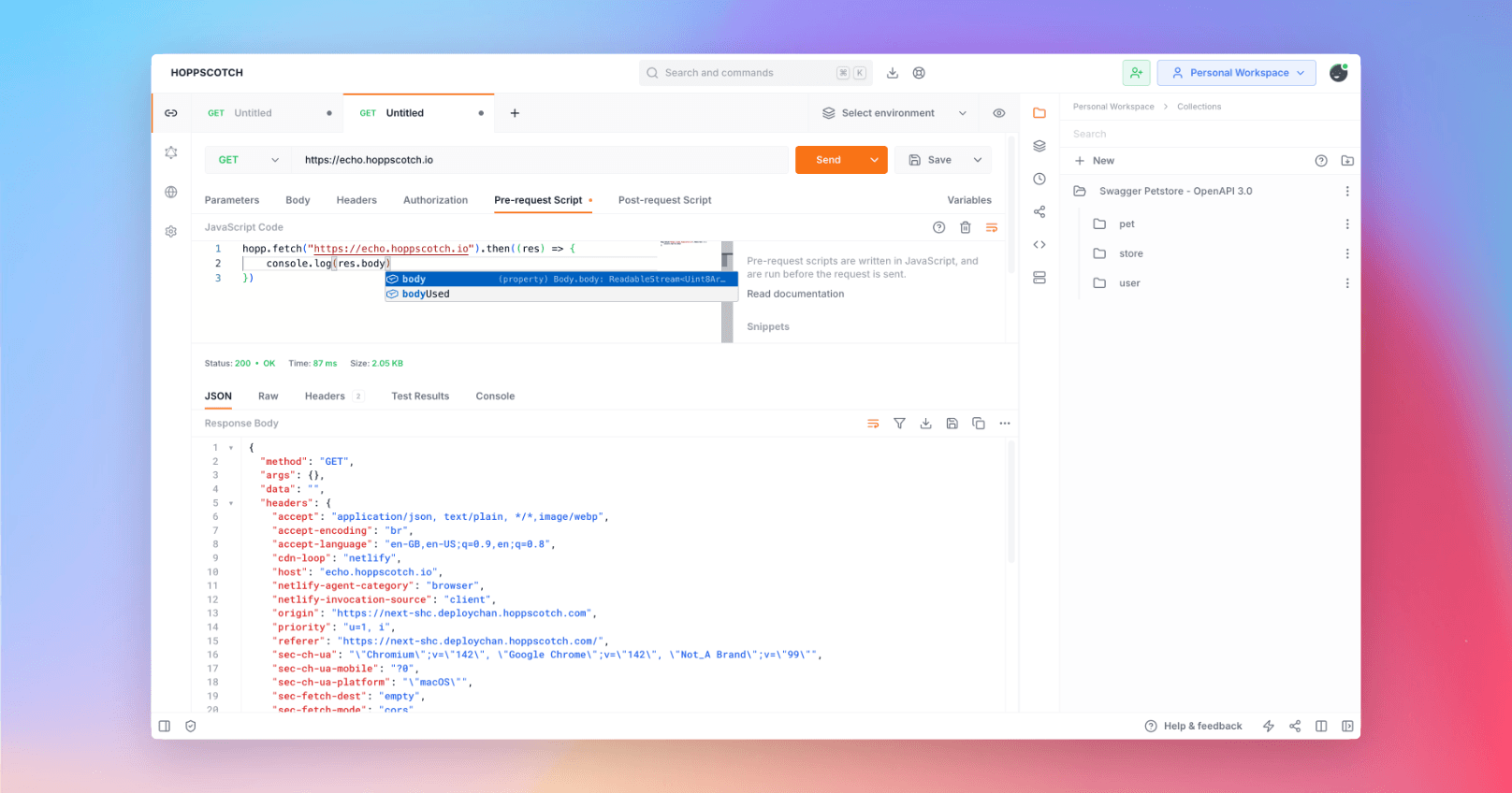 Scripting, API Mocking Enhancements
