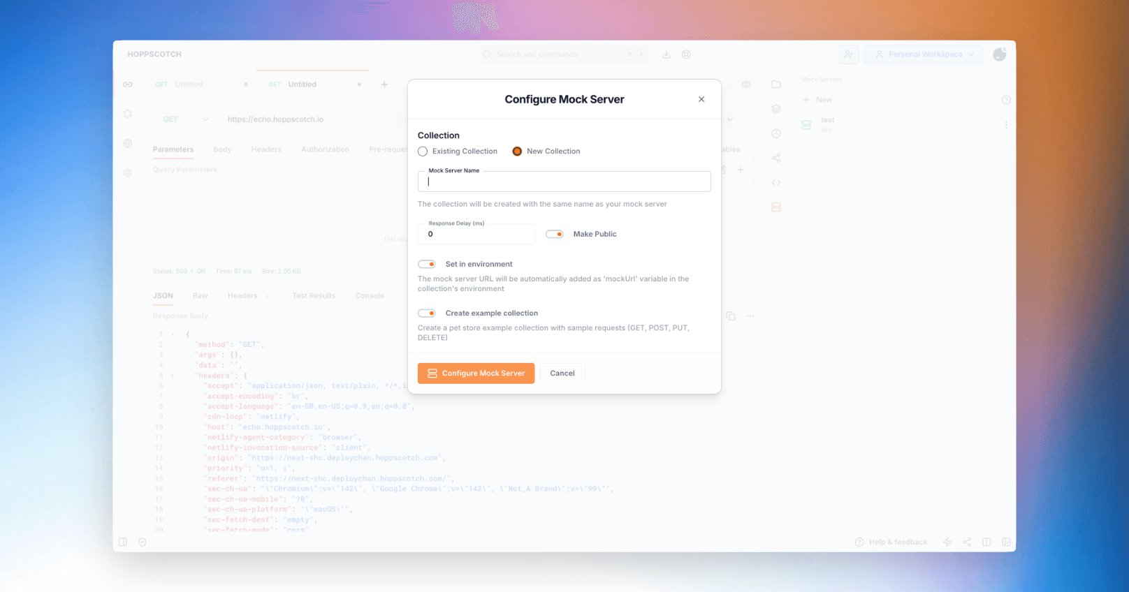 Mock Server Enhancements