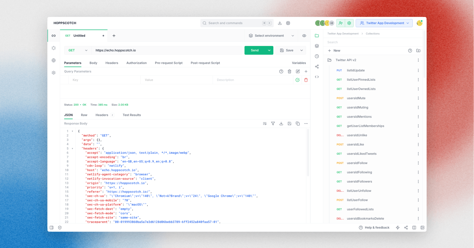 Hoppscotch v2025.9.0: Sort Collections, New Experimental Scripting Namespace and more